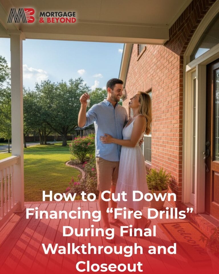 How to Cut Down Financing “Fire Drills” During Final Walkthrough and Closeout