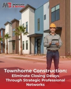 Townhome Construction: Eliminate Closing Delays Through Strategic Professional Networks